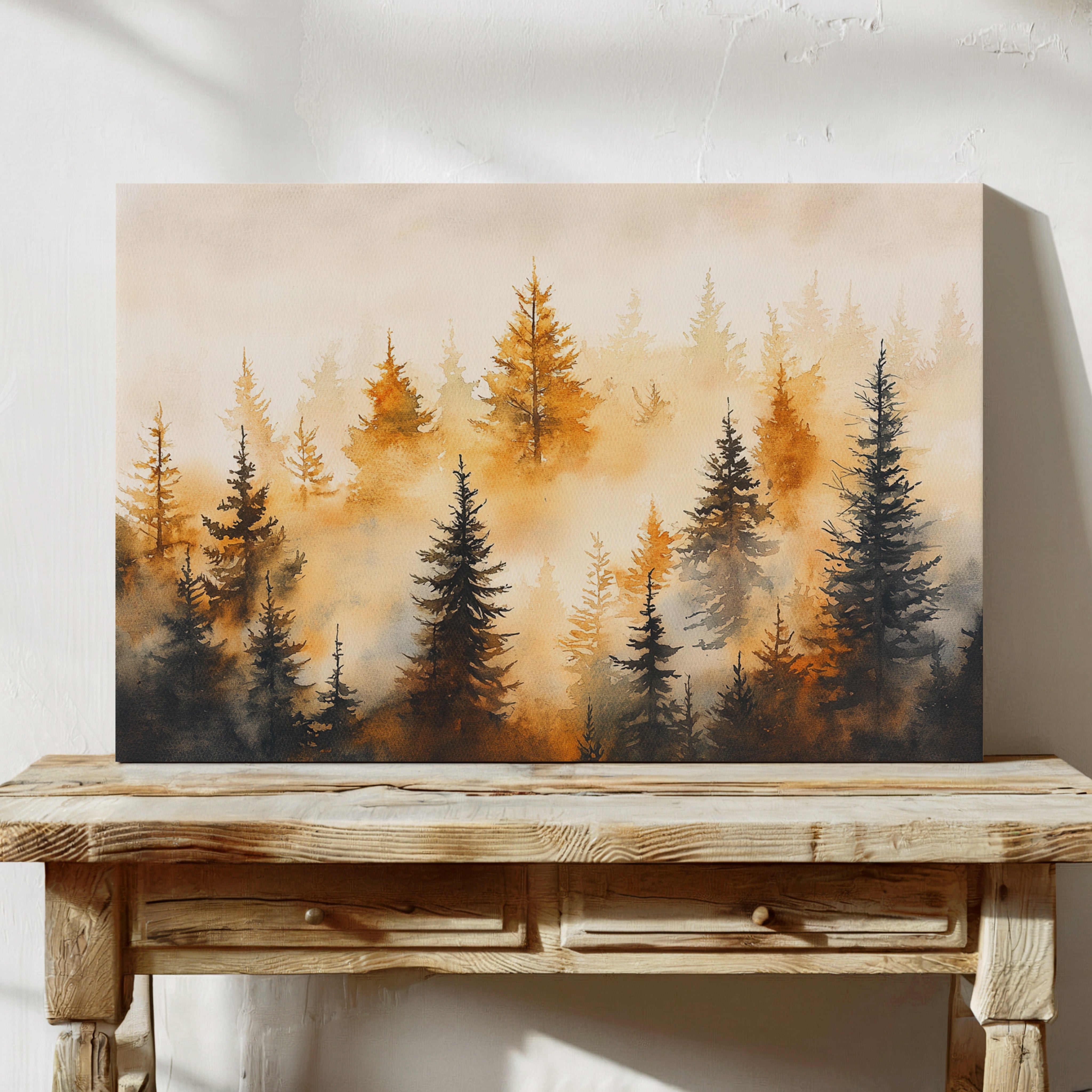Evergreens Dance In Golden Light