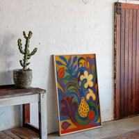 Tropical Garden Sings In Blue