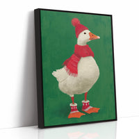 Festive Duck Wears Winter Woolens