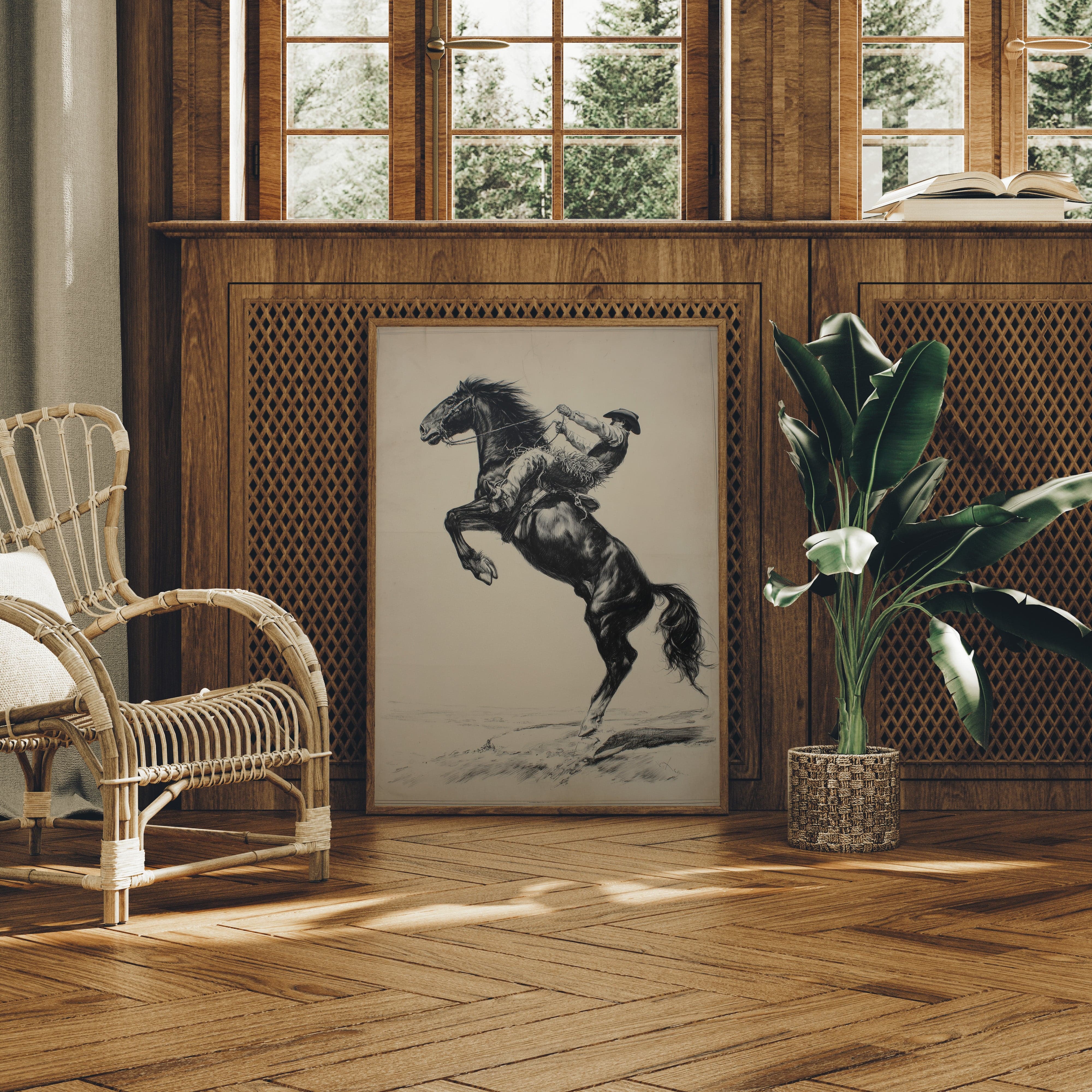 Wild Stallion Dances With Thunder