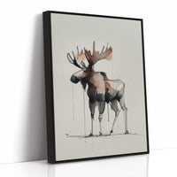 Watercolor Moose Meets Rustic Comfort