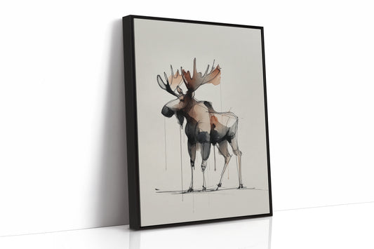 Watercolor Moose Meets Rustic Comfort