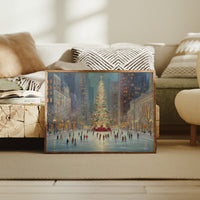 Winter Skaters Circle Manhattan's Heart