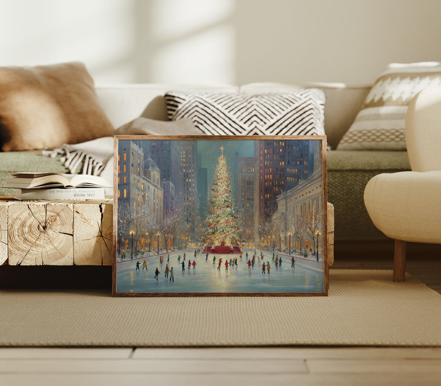 Winter Skaters Circle Manhattan's Heart