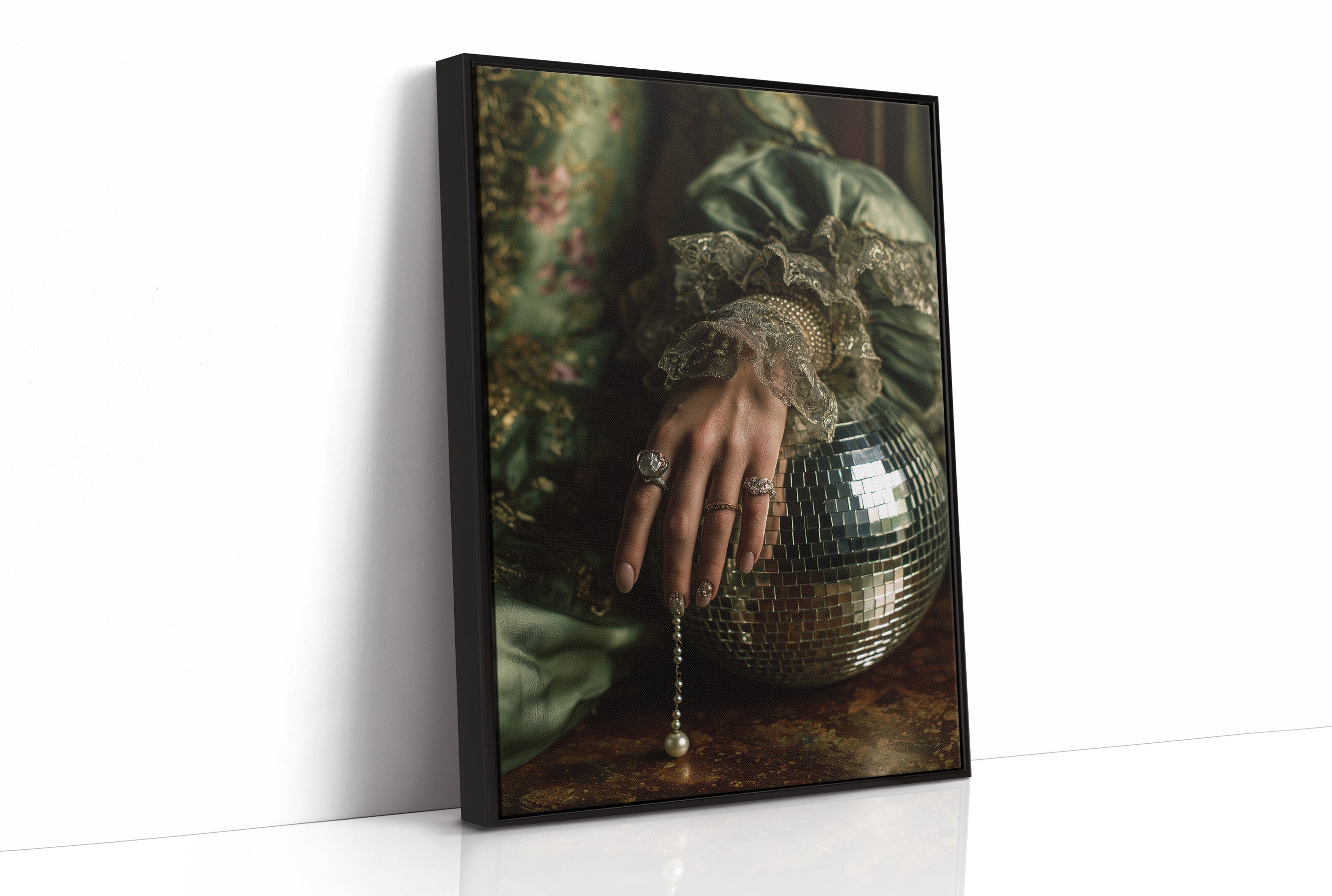 Pearls Dance Under Vintage Light