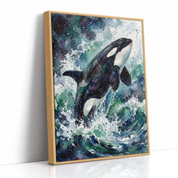 Breach: Watercolor Orca Study