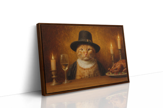 Distinguished Feline's Thanksgiving Feast