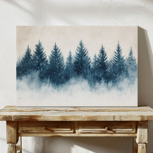 Snow Stars Dance Through Pine Night
