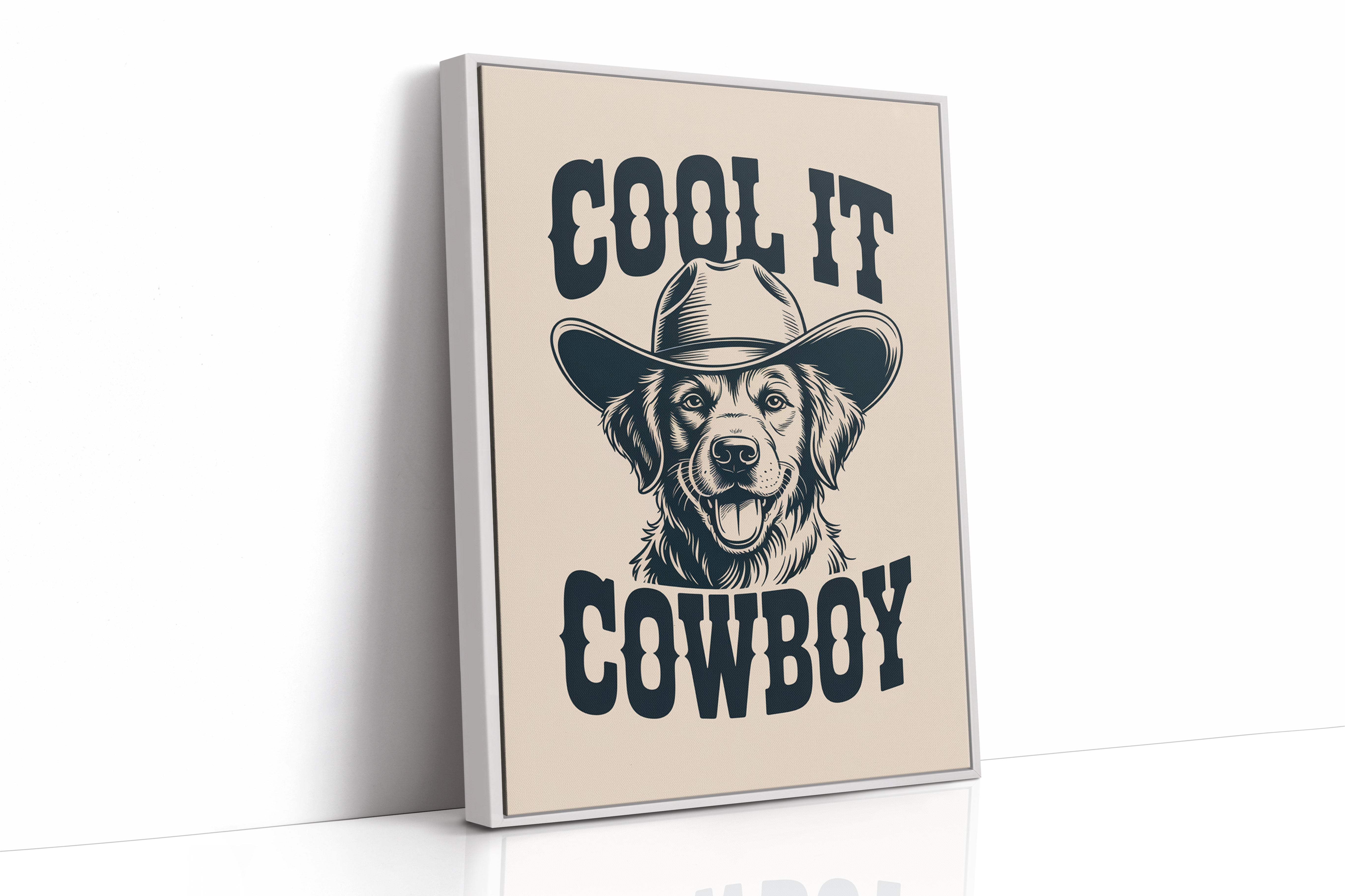 The Canine Cowboy Smiles Wide
