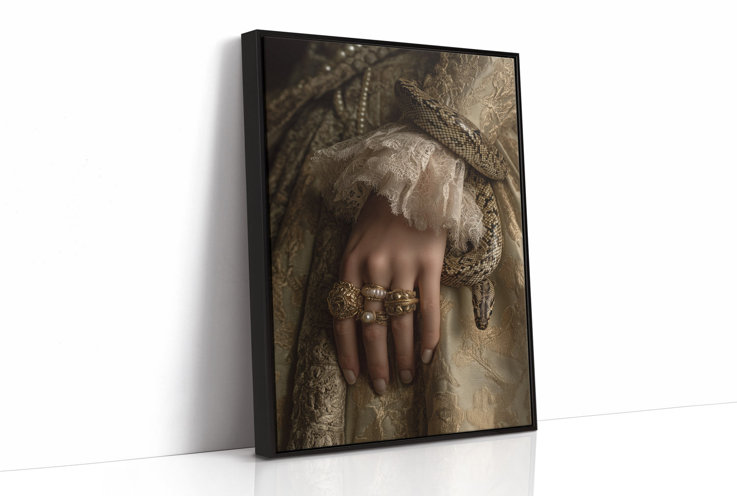 Serpent Coils Through Ancient Lace