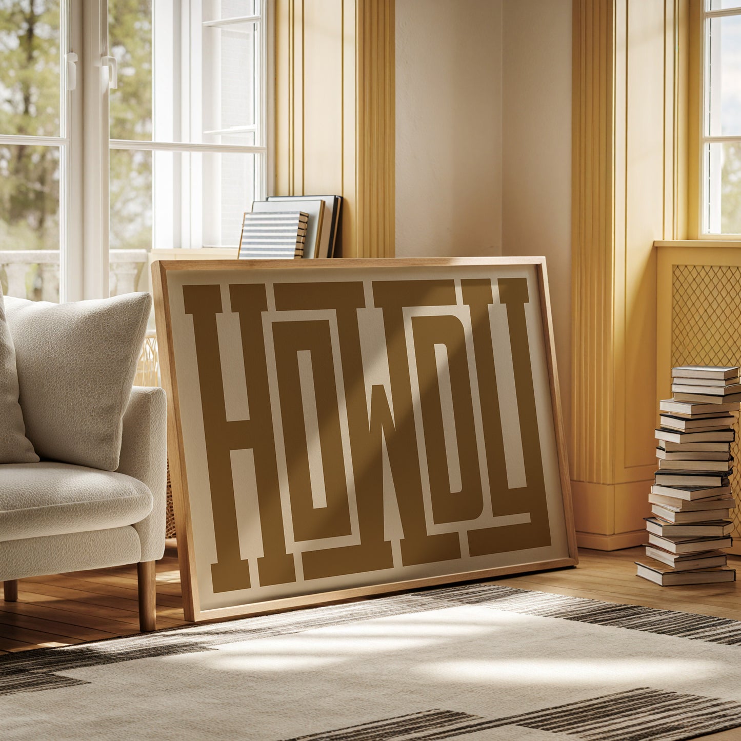 Bold Howdy Western Typography Print