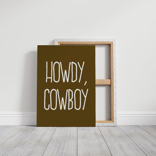 Howdy Cowboy Rustic Wall Art