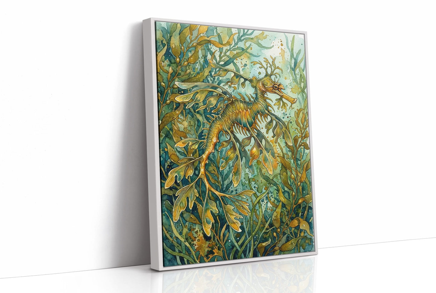Kelp Disguise: Watercolor Leafy Sea Dragon