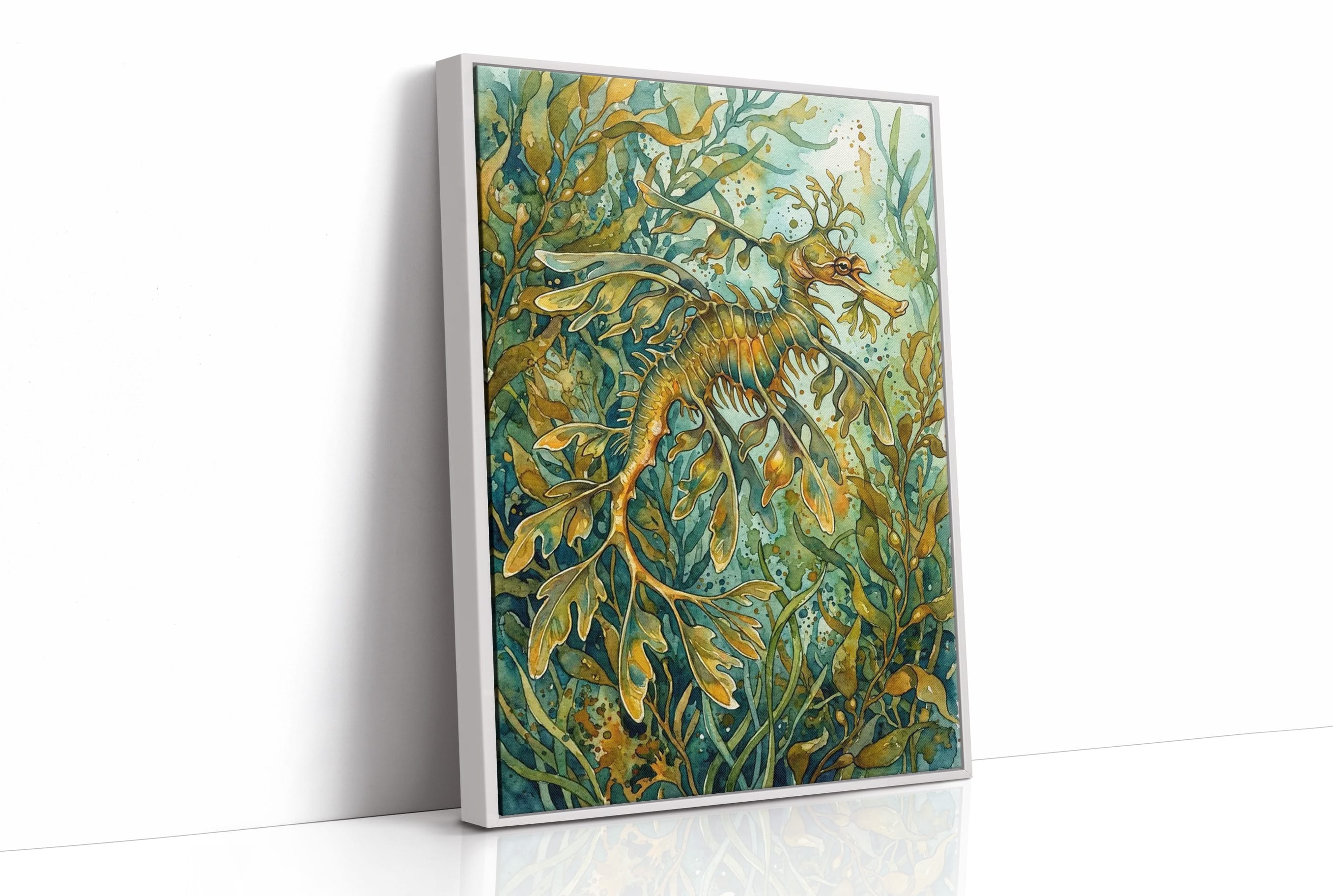 Kelp Disguise: Watercolor Leafy Sea Dragon