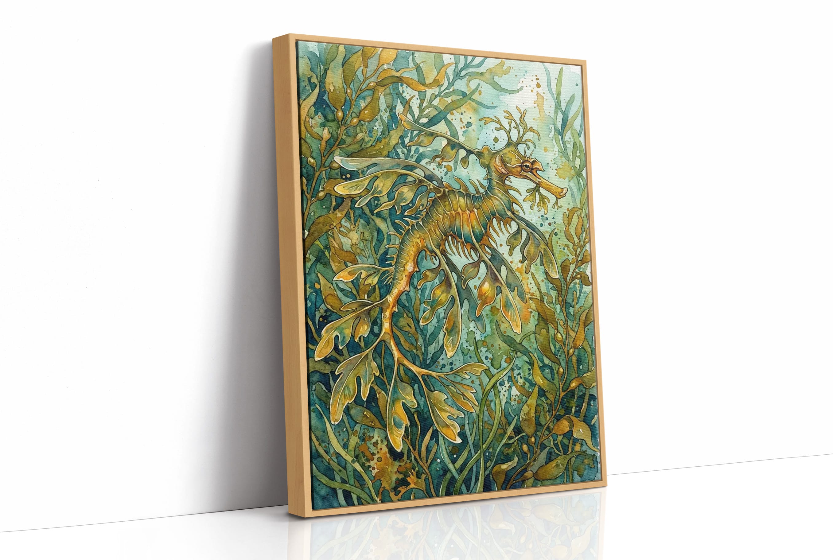 Kelp Disguise: Watercolor Leafy Sea Dragon