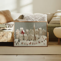 Snow Falls On Village Procession