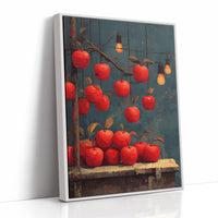 Orchard After Dark: Apples on Strings