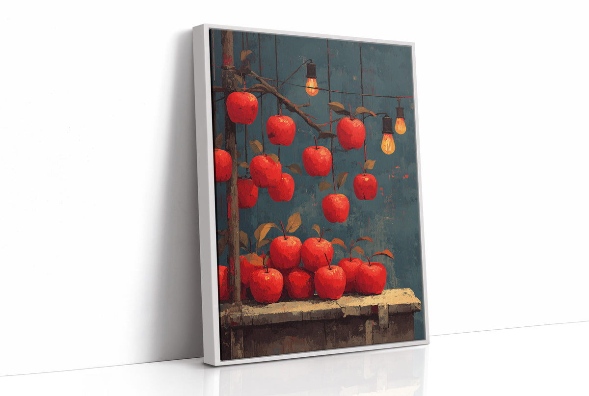 Orchard After Dark: Apples on Strings