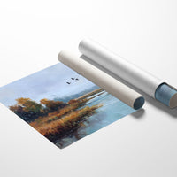 Autumn Geese Cross Silver Waters