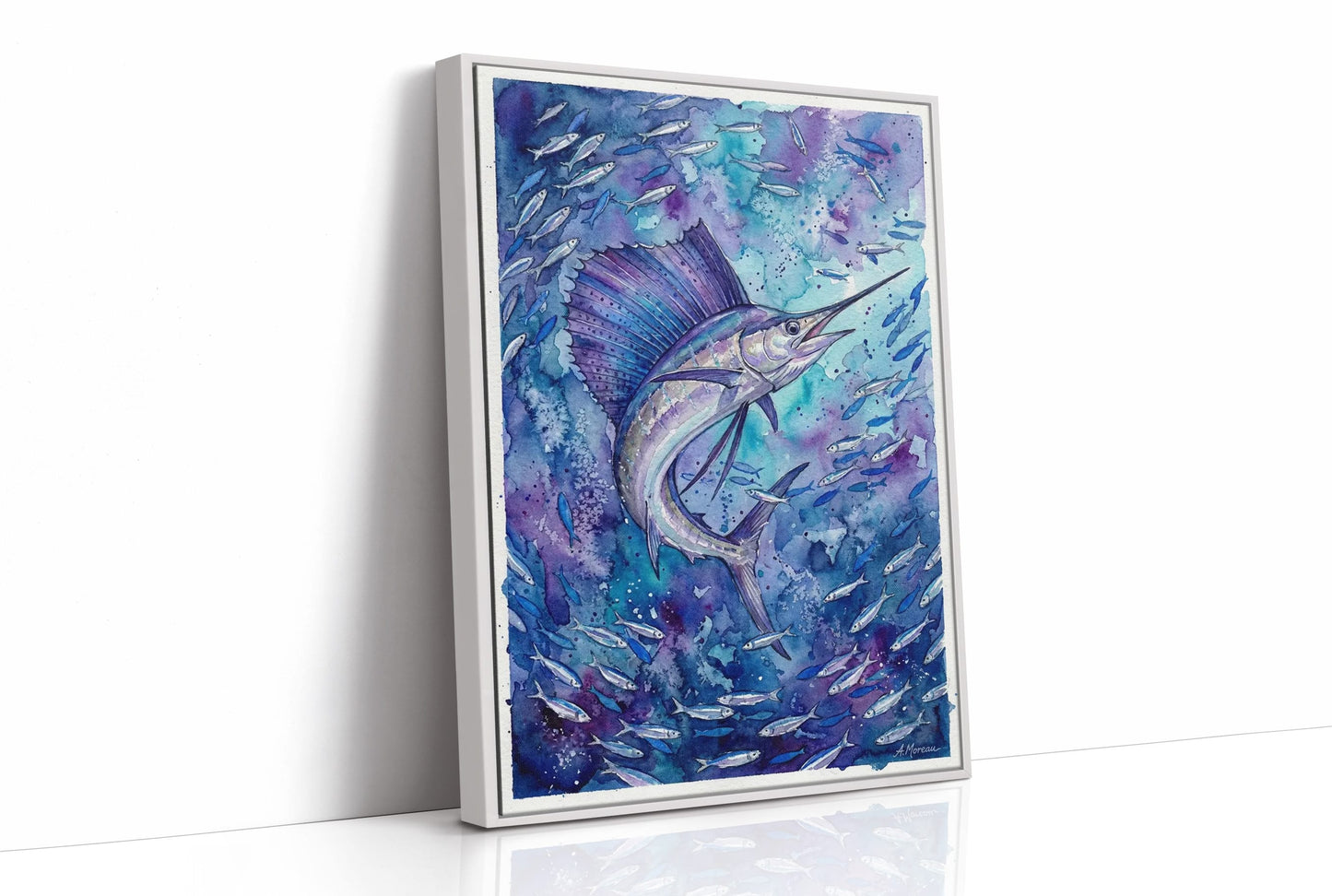 Sail Unfurled: Watercolor Sailfish Study