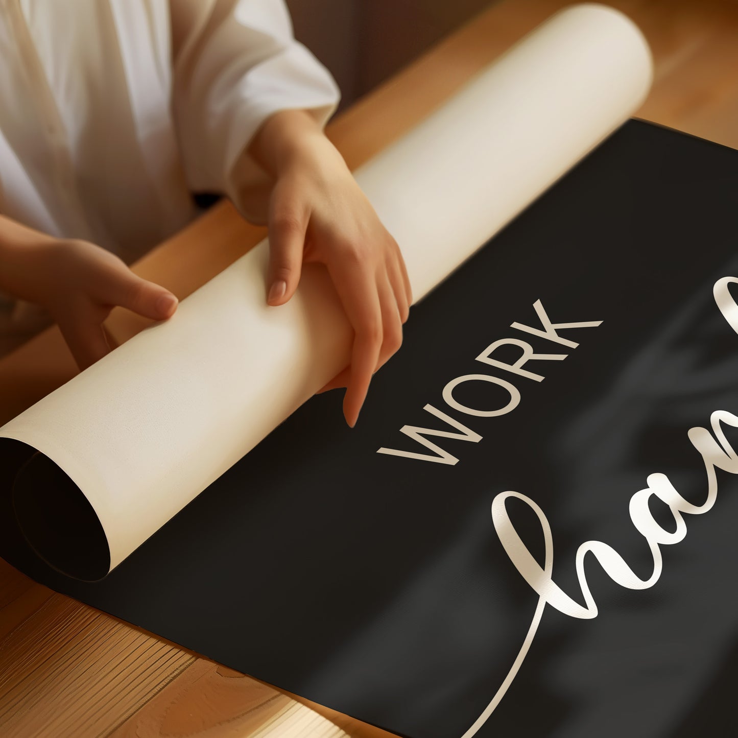 Work Hard Script Typography