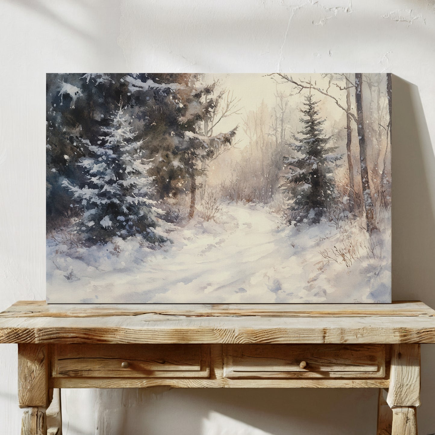 December Light Dances Through Pines