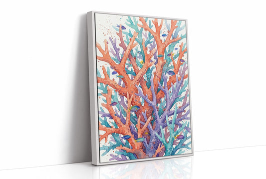 Branching Reef: Watercolor Staghorn Coral Study