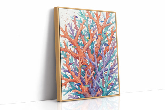 Branching Reef: Watercolor Staghorn Coral Study