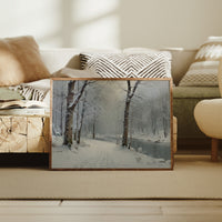 Silent Snow Traces River's Path