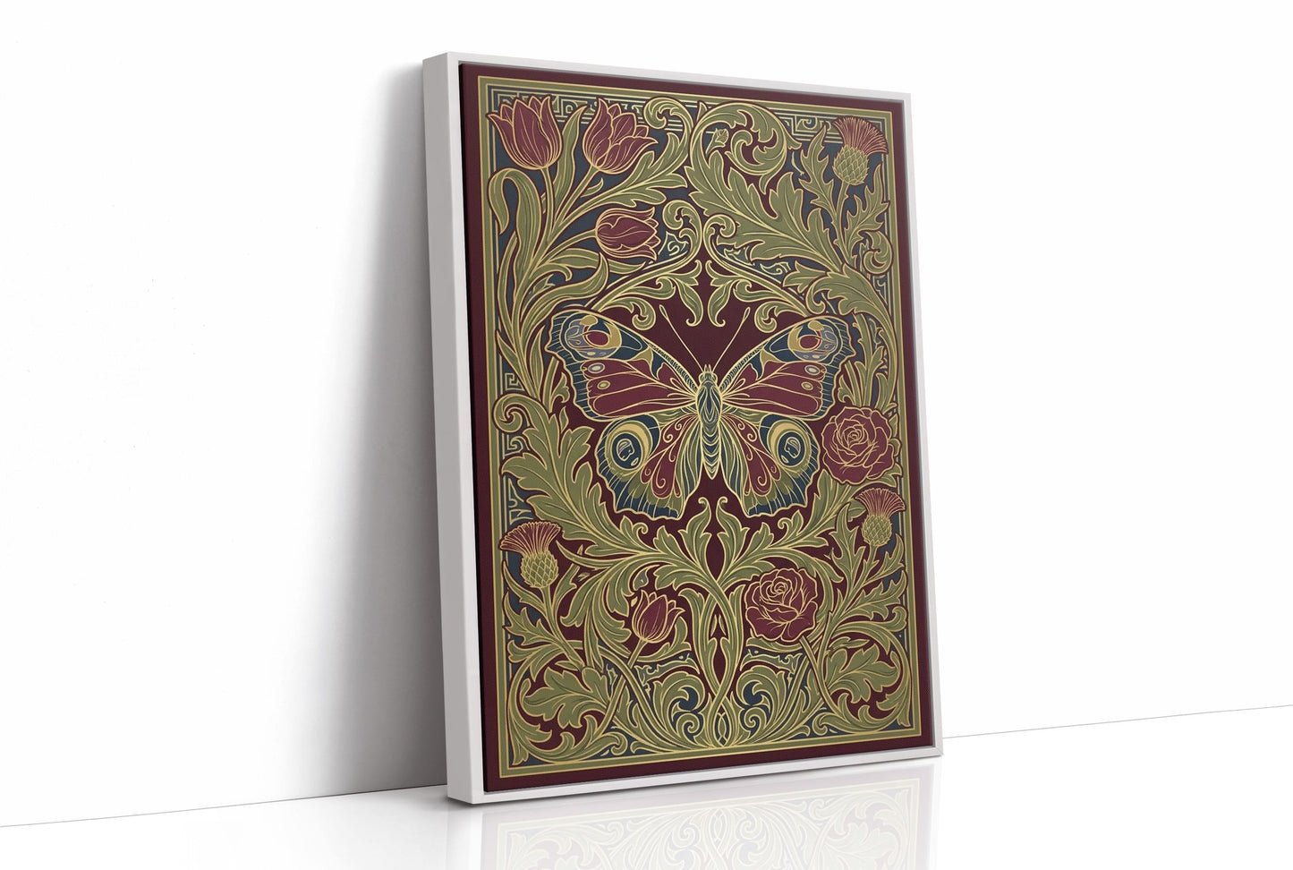 Peacock Butterfly Tapestry: Art Nouveau Pattern Study