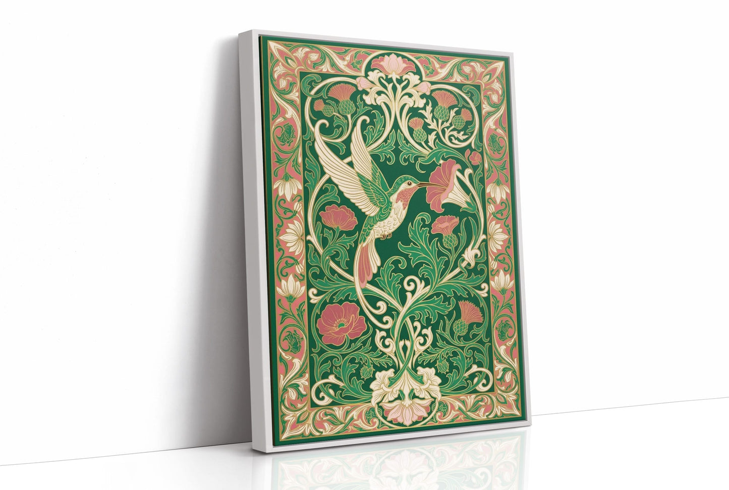 Hummingbird & Morning Glory: Art Nouveau Pattern Study