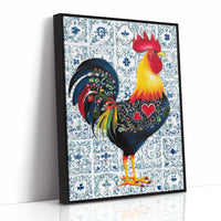 Morning Rooster Meets Portuguese Tiles