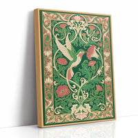 Hummingbird & Morning Glory: Art Nouveau Pattern Study