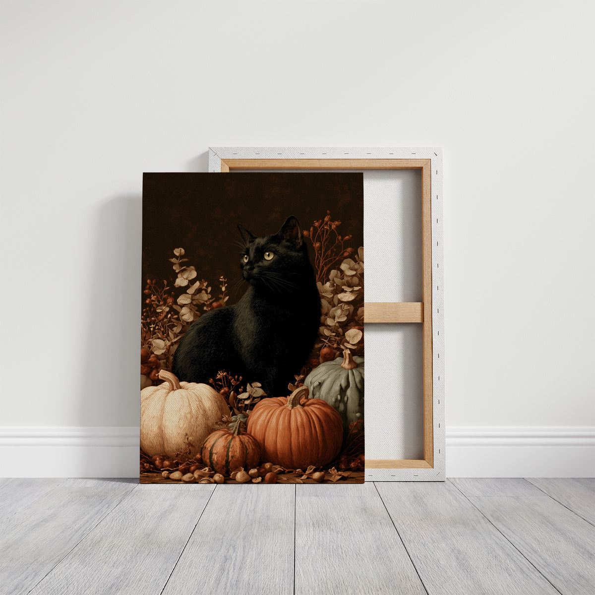 Black Cat and the Heirloom Pumpkins
