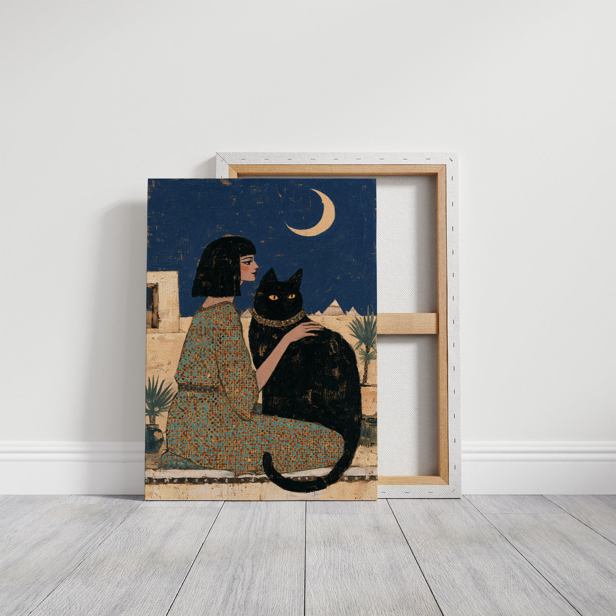 Moonlit Audience With Her Cat