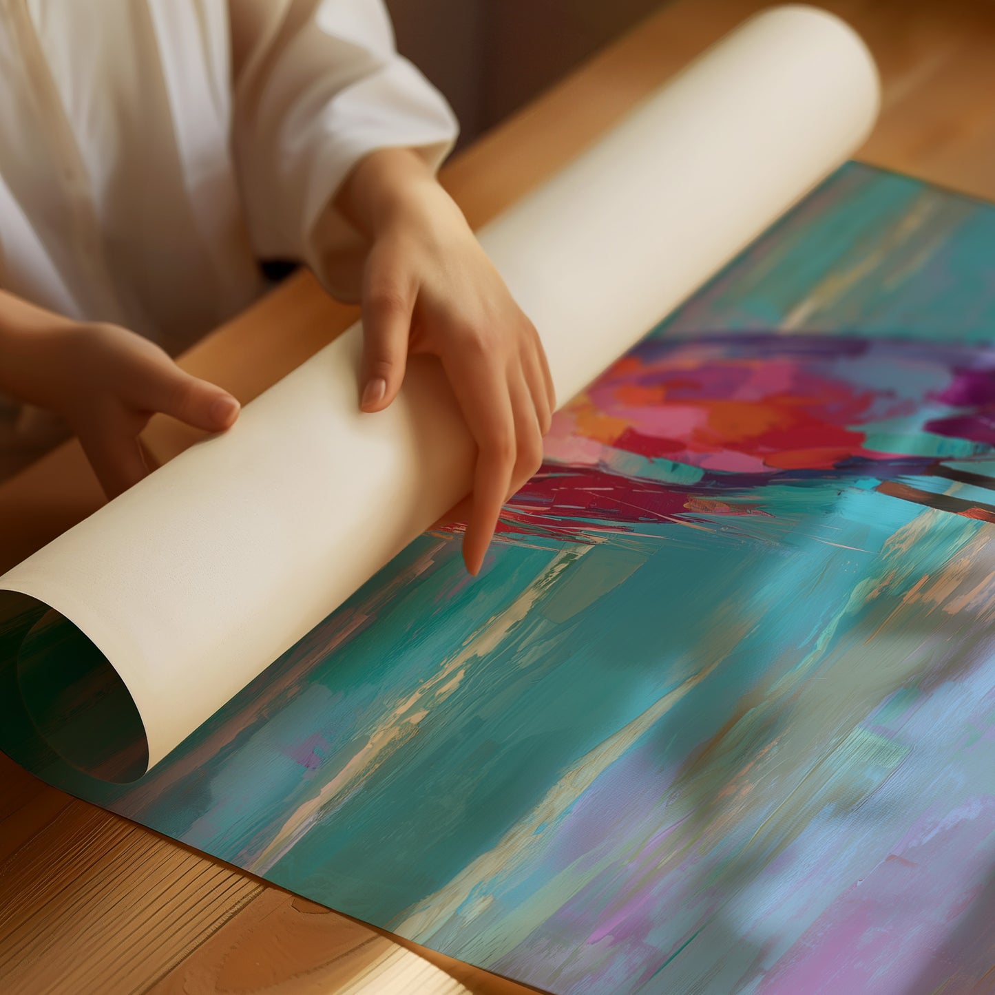 Flamingo Whispers Against Teal Tides