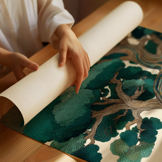 River of Color Through Pines