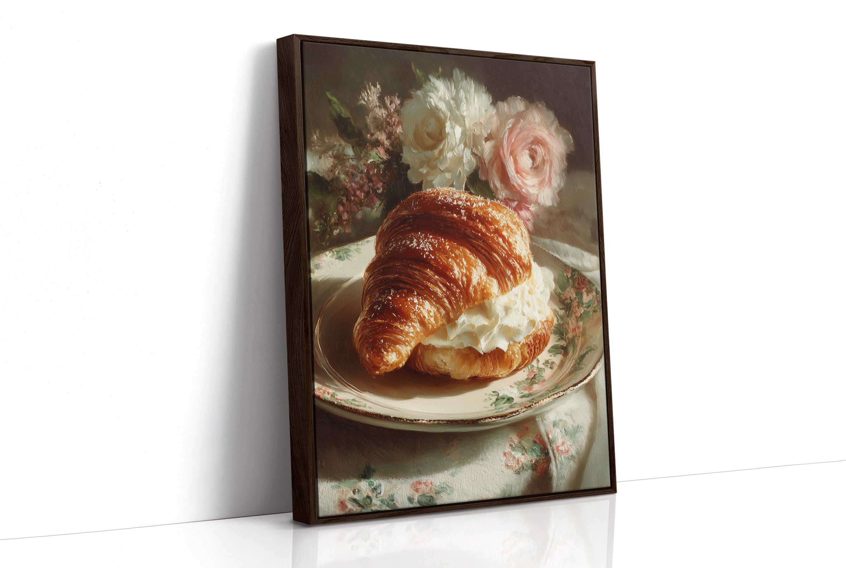 Croissant and Roses