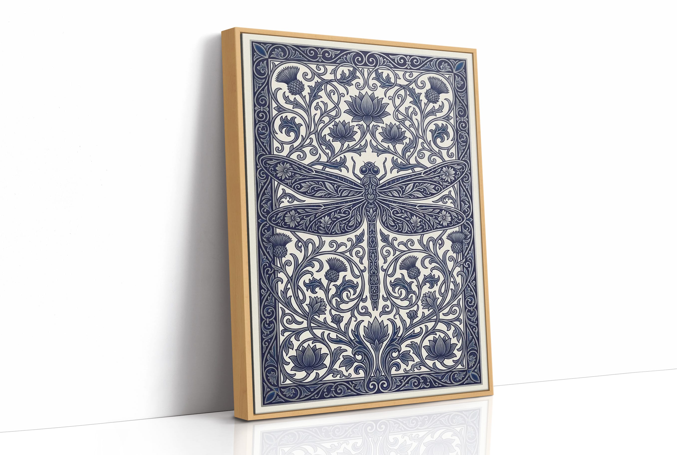 Dragonfly Lattice: Art Nouveau Pattern Study