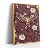 Owl in Flight: Art Nouveau Pattern Study