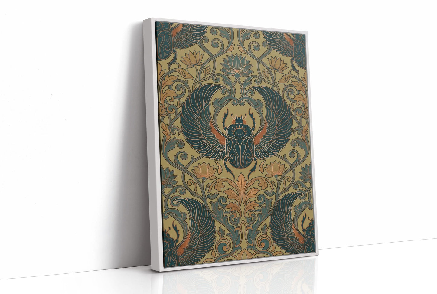 Winged Scarab: Egyptian Revival Pattern Study