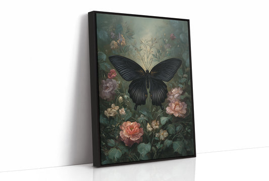 Midnight Blooms Against Dark Walls