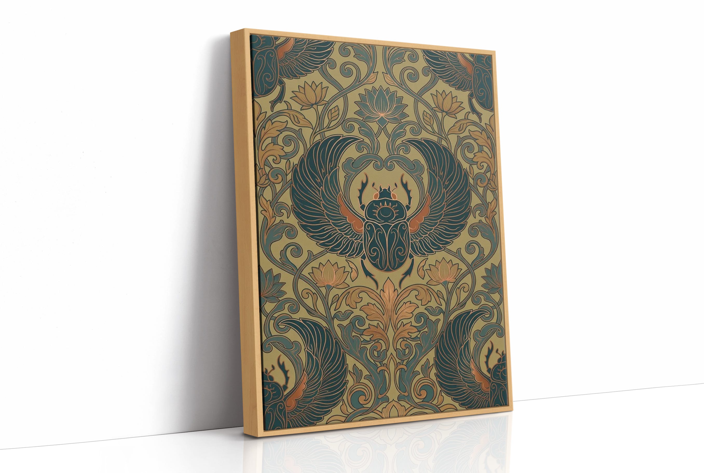 Winged Scarab: Egyptian Revival Pattern Study
