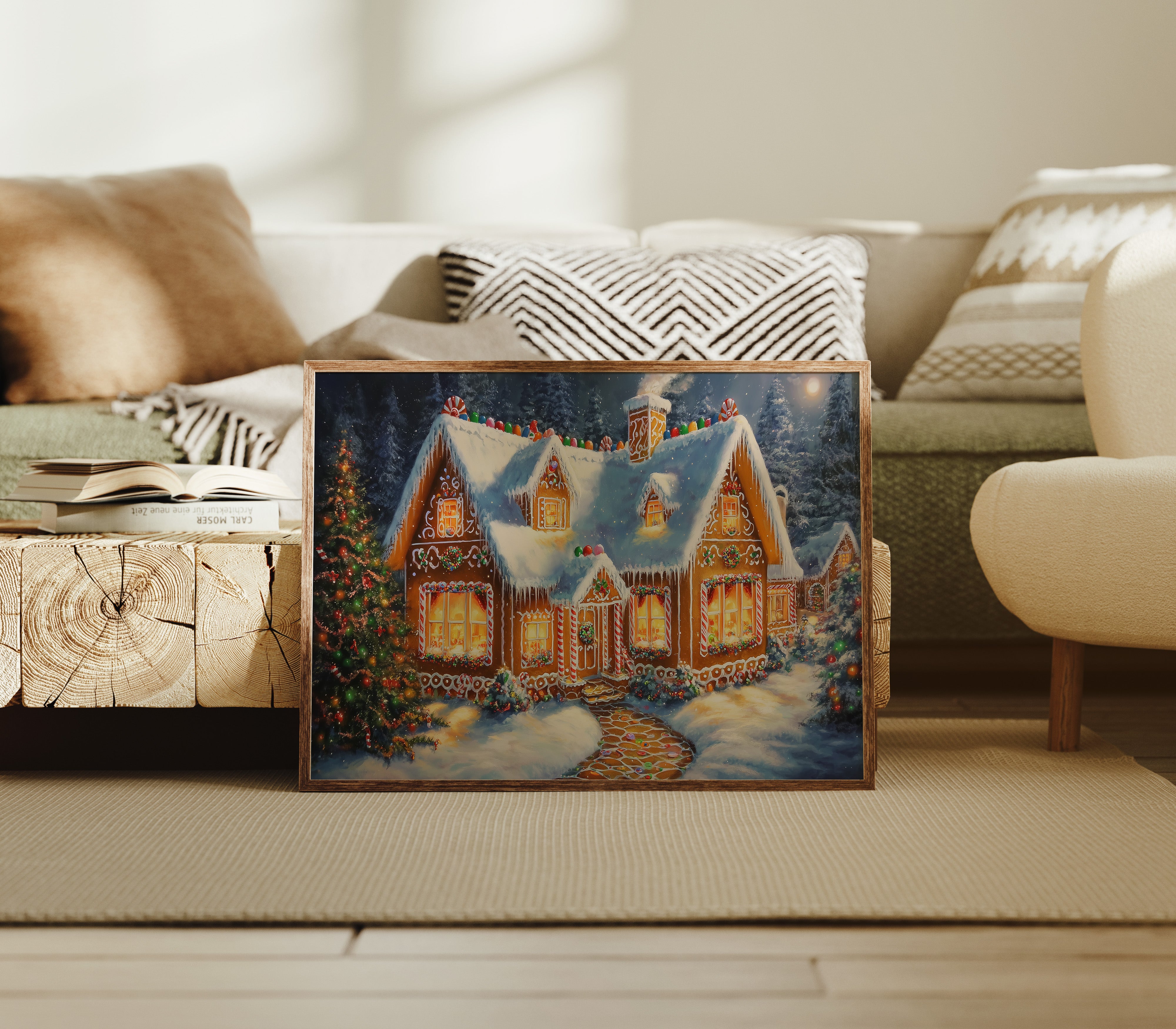 Frosted Gingerbread Glows At Midnight