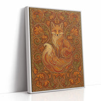 Curled Fox: Art Nouveau Pattern Study