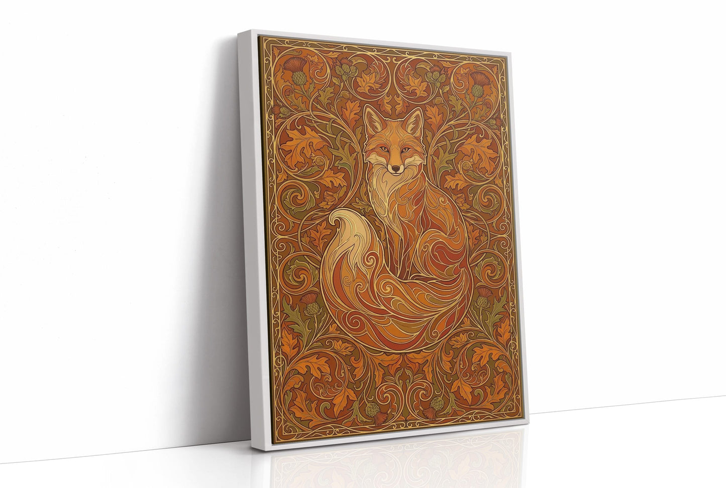 Curled Fox: Art Nouveau Pattern Study