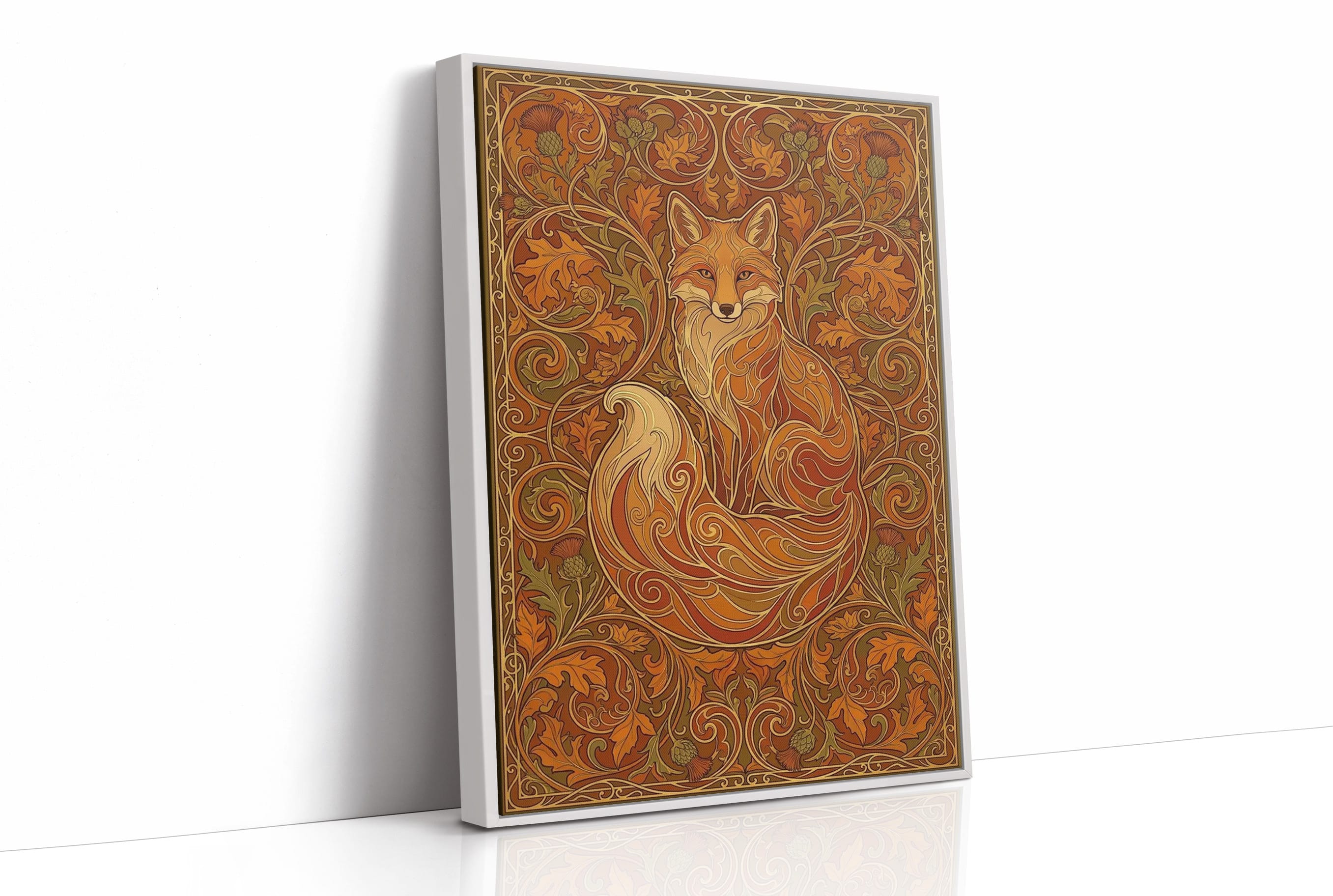Curled Fox: Art Nouveau Pattern Study