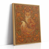 Curled Fox: Art Nouveau Pattern Study