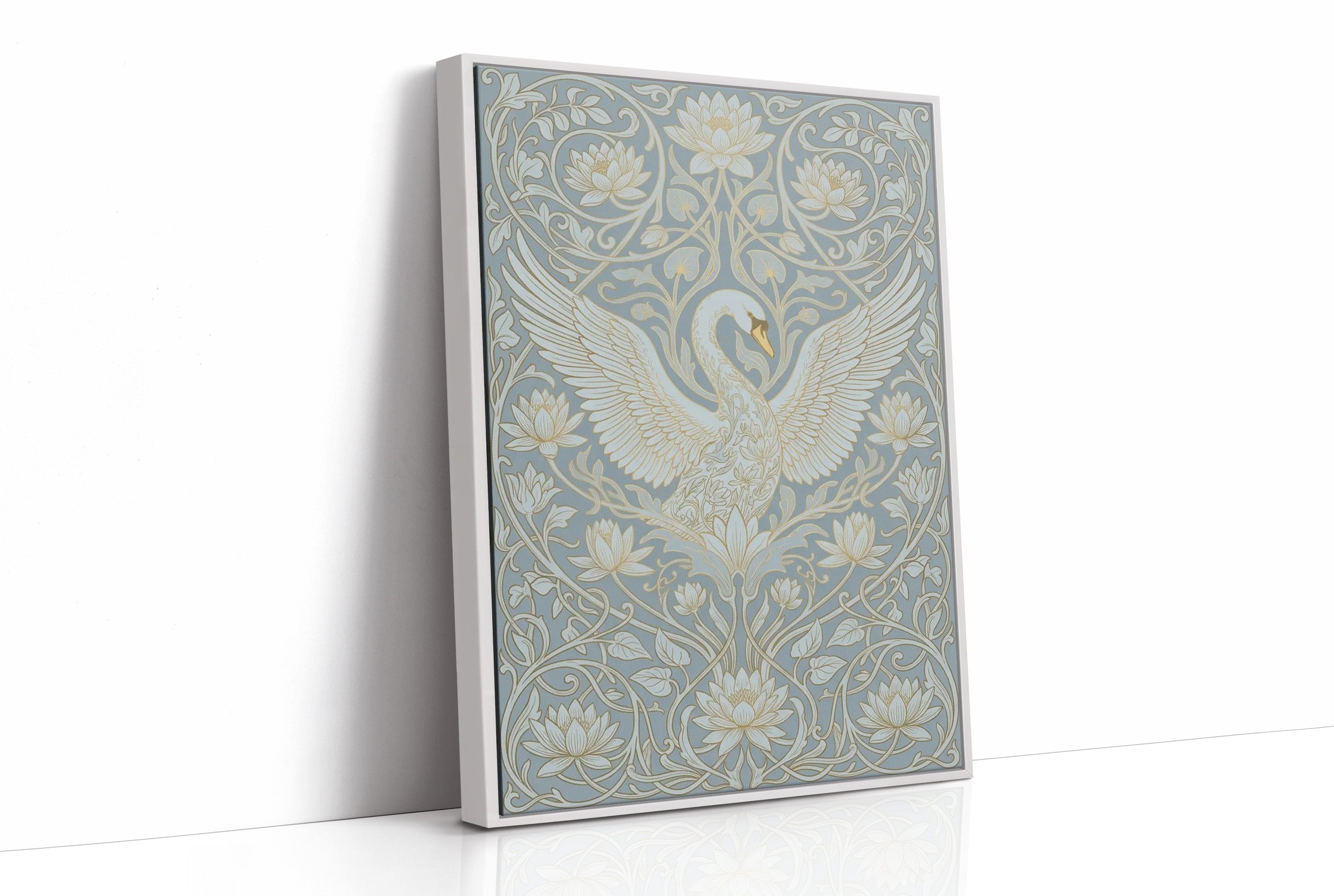 Swan Ascending: Art Nouveau Pattern Study