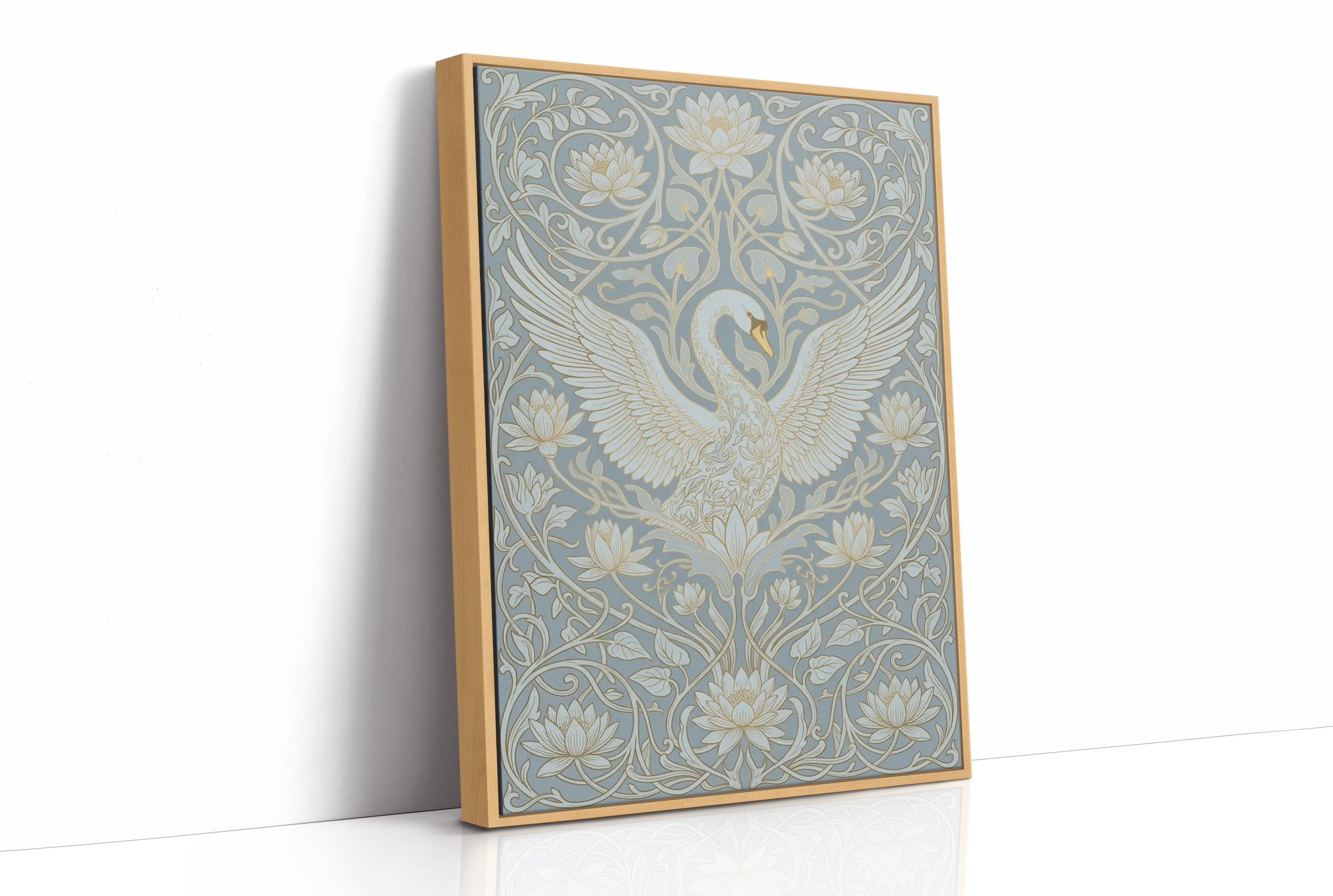 Swan Ascending: Art Nouveau Pattern Study